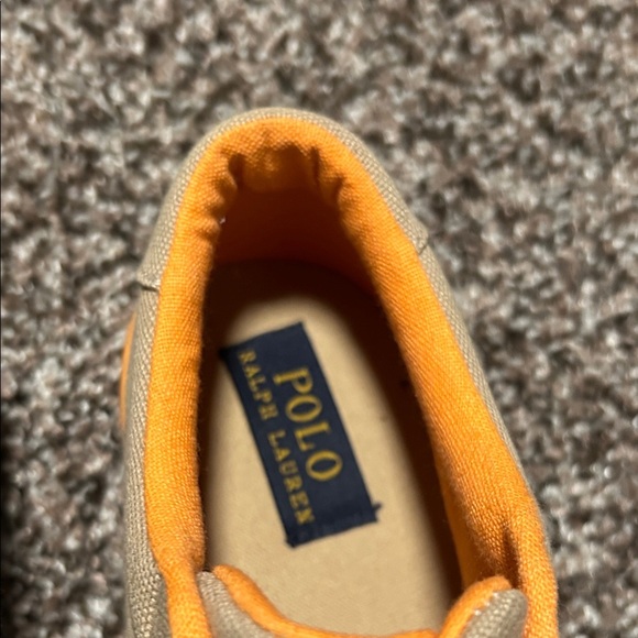Polo by Ralph Lauren Kids Tan and Orange Sneakers (NWOT) - Picture 4 of 10